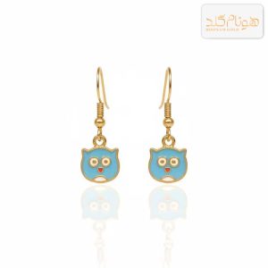 گوشواره طلا آویز جغد E706