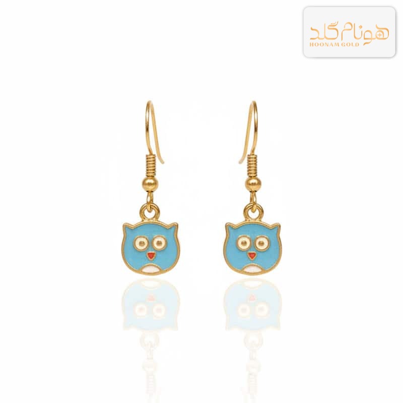 گوشواره طلا آویز جغد E706