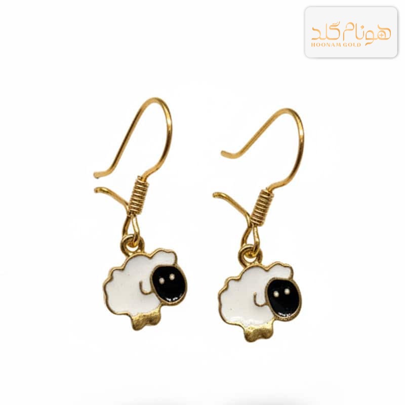 گوشواره طلا آویز بره ناقلا E708