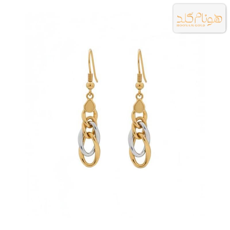 گوشواره طلا آویز سه پی یو E709