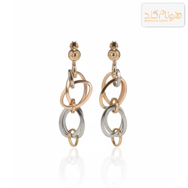 گوشواره طلا آویز سه پی یو E720