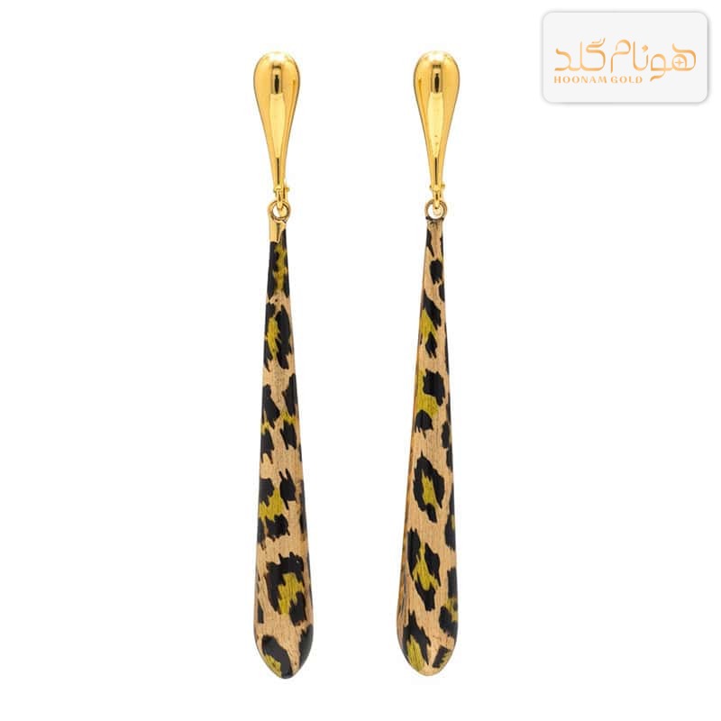 گوشواره طلا آویز پلنگی E727