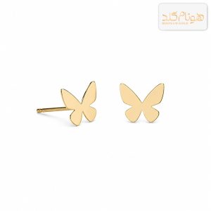 گوشواره طلا میخی پروانه E801