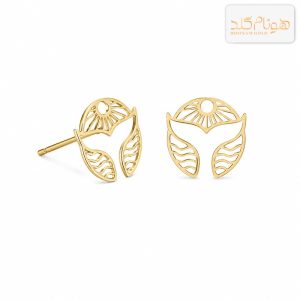 گوشواره طلا میخی دم وال E806