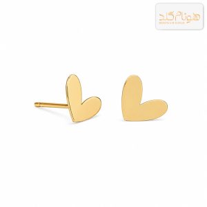 گوشواره طلا میخی قلب E809