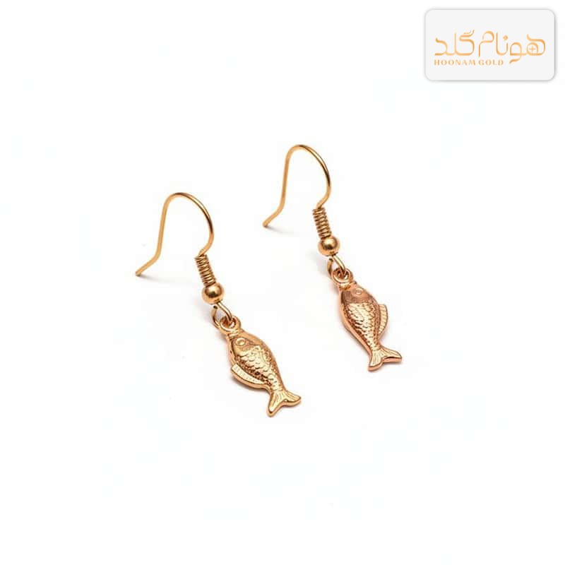 گوشواره طلا آویز ماهی E900