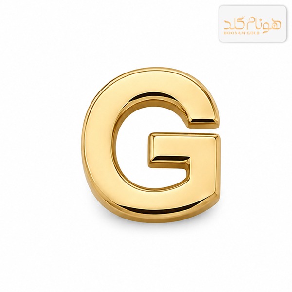 پلاک طلا حرف سه بعدی G G001