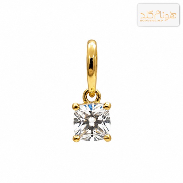 پلاک طلا تک نگین شفاف M102