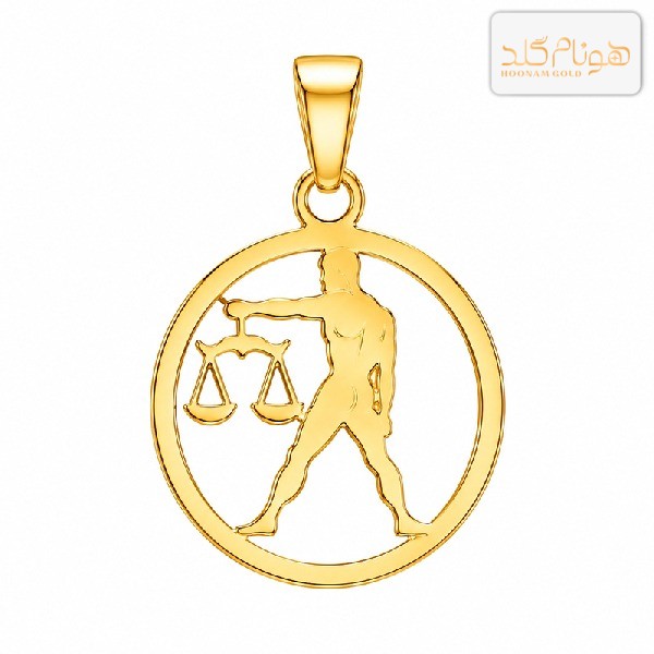 پلاک طلا نماد ماه مهر M436