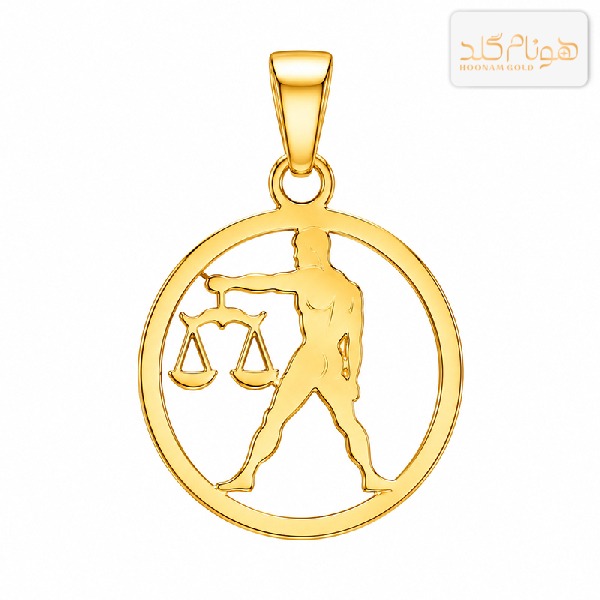 پلاک طلا نماد ماه مهر M436