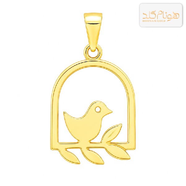 پلاک طلا قفس پرنده M440