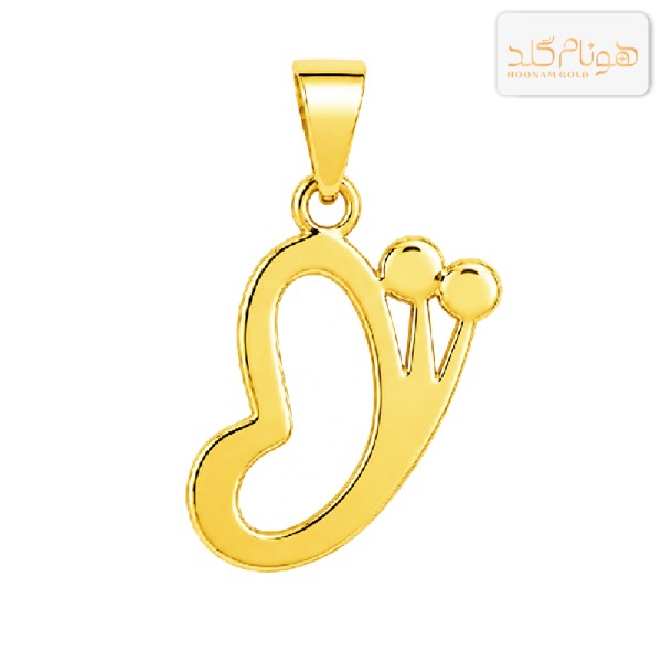 پلاک طلا پروانه نیمرخ M460