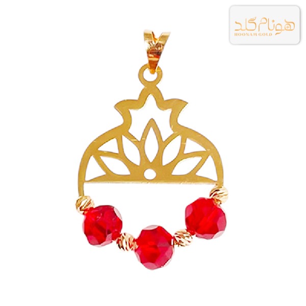 پلاک طلا انار طرح لوتوس M491