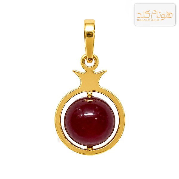 پلاک طلا انار مهره یاقوتی M494