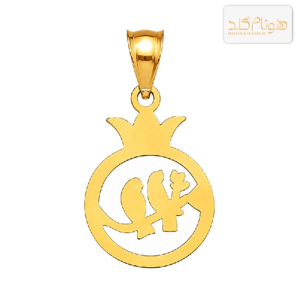 پلاک طلا انار کبوتر M495