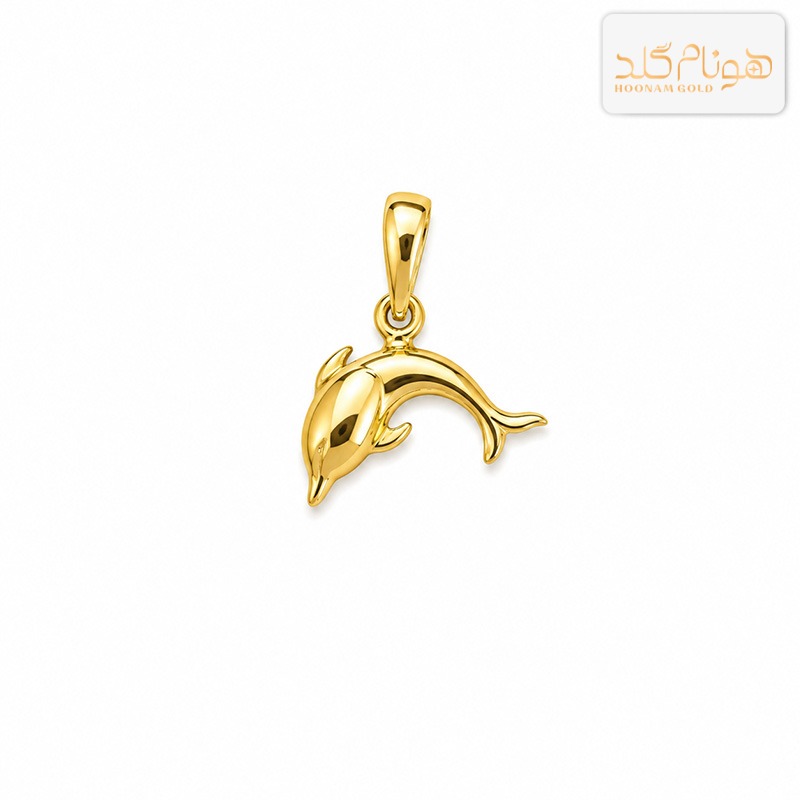 پلاک طلا دلفین مینیمال M805