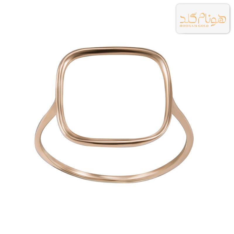انگشتر طلا مینیمال مربع تو خالی R142
