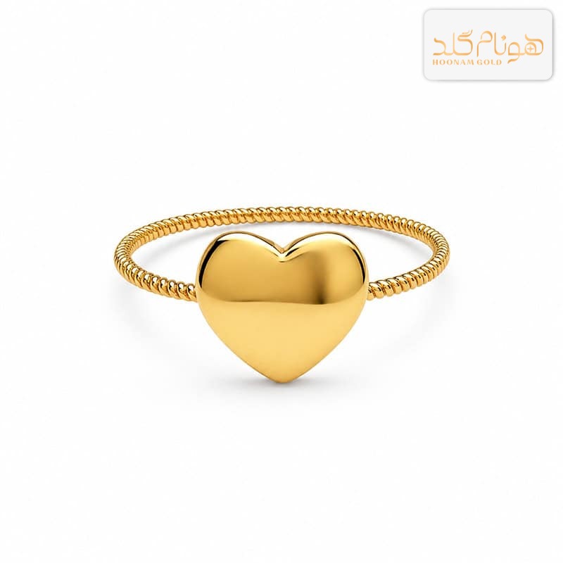 انگشتر طلا مینیمال قلب R895