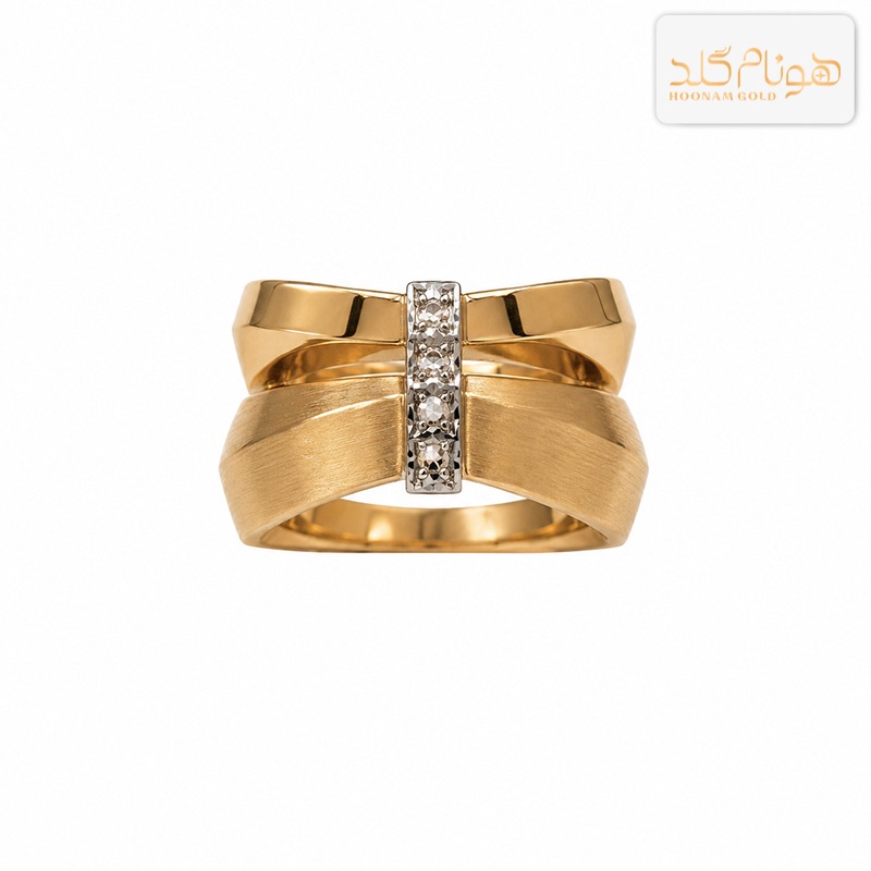 انگشتر طلا آس مدل پاپیون R961