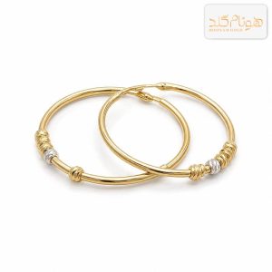 گوشواره طلا حلقه ای البرنادو بزرگ E763