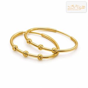 گوشواره طلا حلقه ای بیضی متوسط البرنادو E764