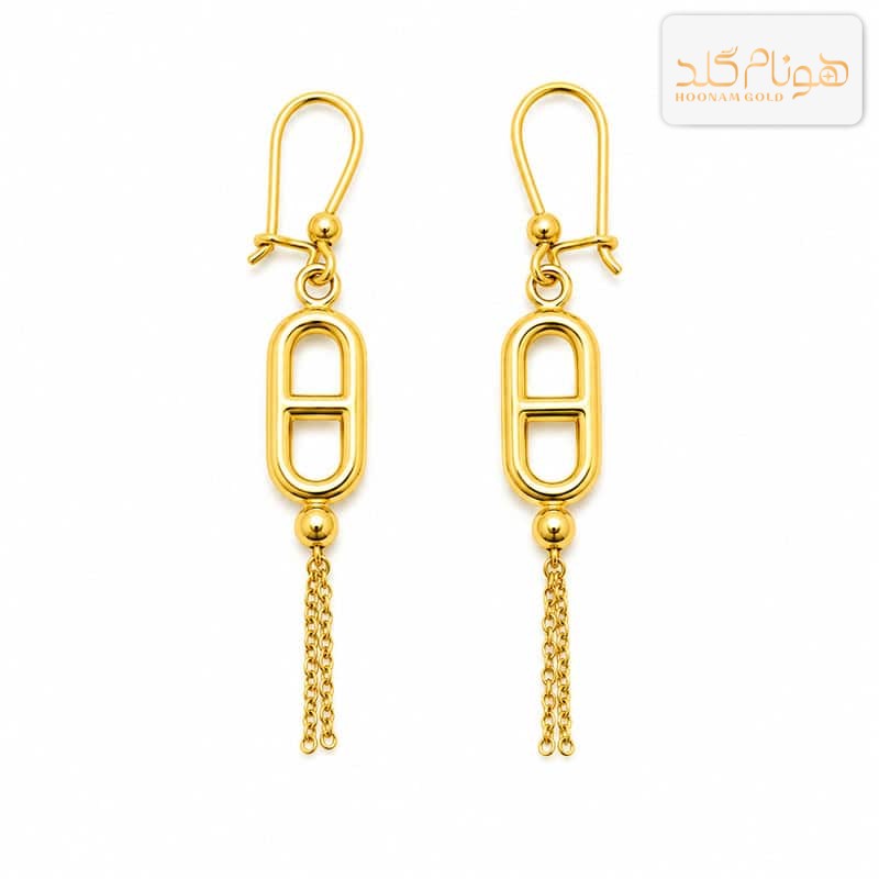 گوشواره طلا آویز تیفانی E773