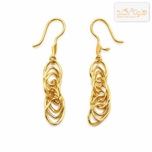 گوشواره طلا اویز سه پی یو E788
