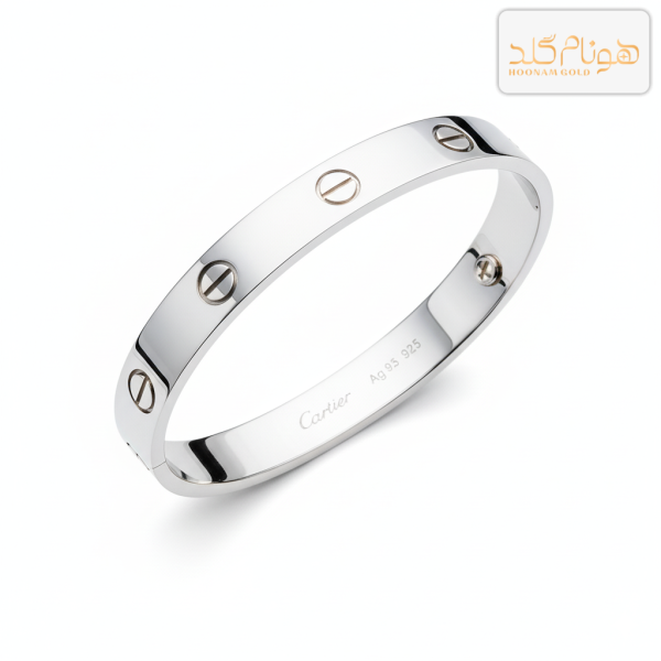 النگو طلا سایز3 کارتیه گرد سفید BA119