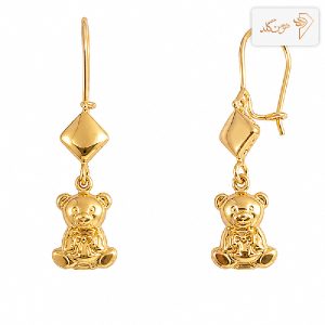 گوشواره طلا آویز خرس تدی E822