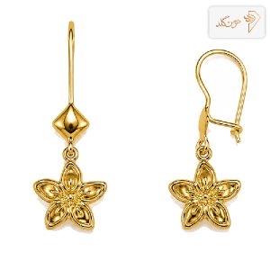 گوشواره طلا آویز گل E821