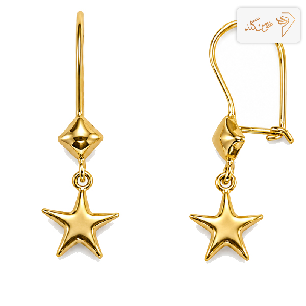 گوشواره طلا آویز ستاره E823