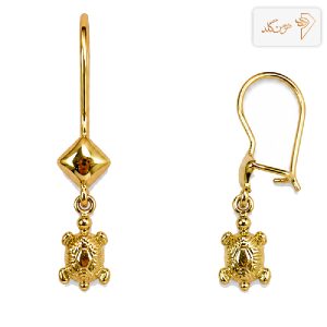 گوشواره طلا آویز لاک پشت  E824