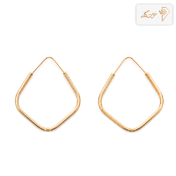 گوشواره طلا حلقه ای مربع بزرگ E815