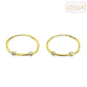 گوشواره طلا بیضی البرنادو E844