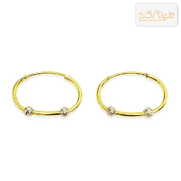 گوشواره طلا بیضی البرنادو E844