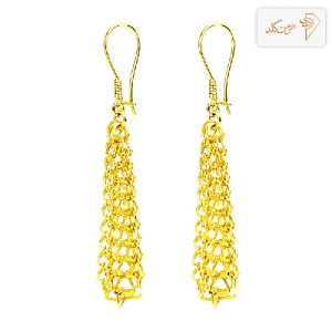 گوشواره طلا آویز پولکی E787
