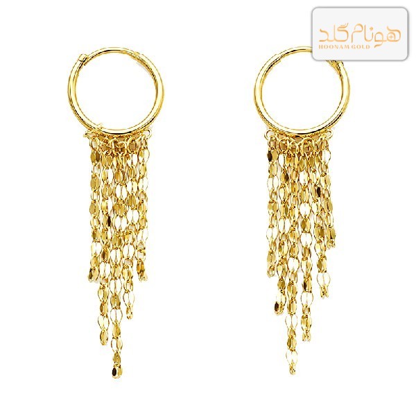 گوشواره طلا حلقه ای استار E857