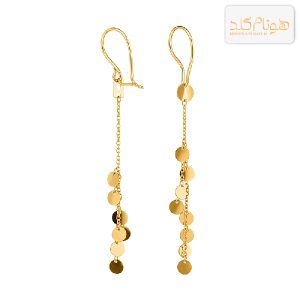 گوشواره طلا آویز پولکی E861