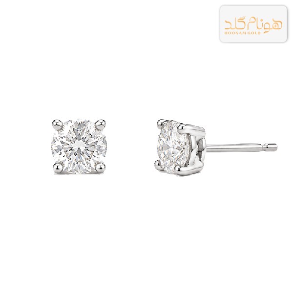 گوشواره طلا تک نگین E856