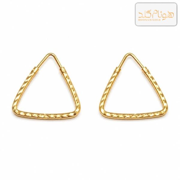 گوشواره طلا حلقه ای تراش سوپر E871