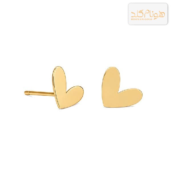 گوشواره طلا میخی قلب E809