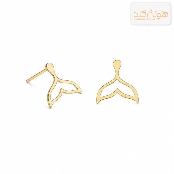 گوشواره طلا میخی دم وال E800
