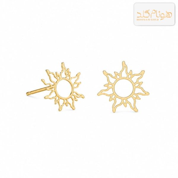 گوشواره طلا میخی خورشید E802