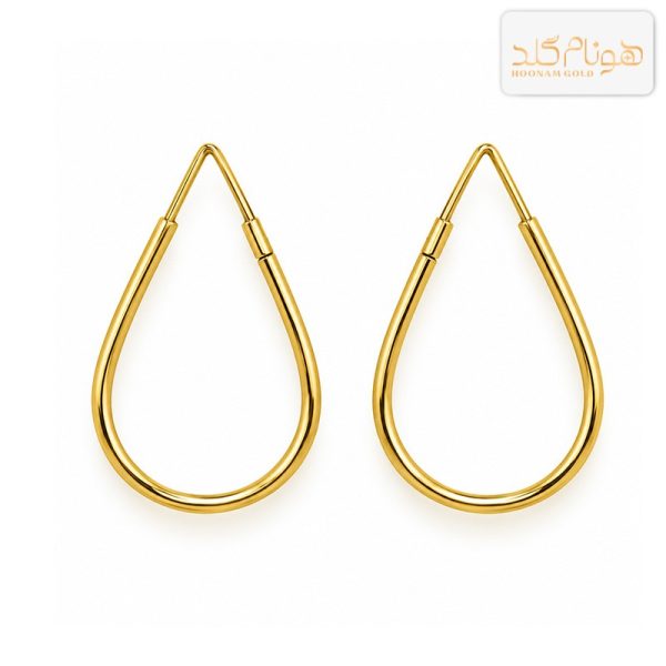 گوشواره طلا حلقه ای مفتولی اشکی E874